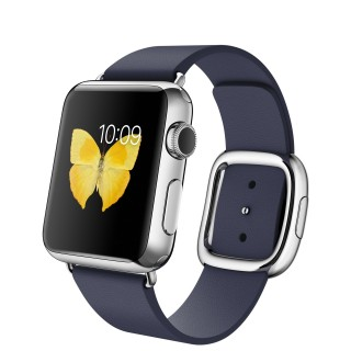 Apple Watch (38 mm) Paslanmaz Çelik Kasa ve Modern Tokalı Gece Mavisi Kayış