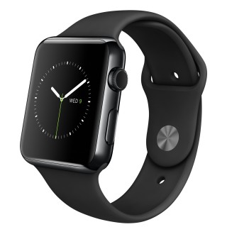 Apple Watch (42 mm) Uzay Siyahı Paslanmaz Çelik Kasa ve Siyah Spor Kordon
