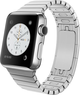 Watch (38 mm) Paslanmaz Çelik Kasa ve Baklalı Model Paslanmaz Çelik Bilezik