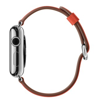 Watch (38 mm) Paslanmaz Çelik Kasa ve Klasik Tokalı Kırmızı Kayış - 2