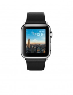 Watch (38 mm) Paslanmaz Çelik Kasa ve Klasik Tokalı Siyah Kayış - 1