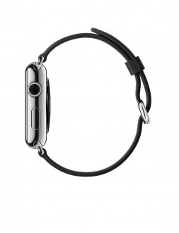 Watch (38 mm) Paslanmaz Çelik Kasa ve Klasik Tokalı Siyah Kayış - 2