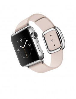 Watch (38 mm) Paslanmaz Çelik Kasa ve Modern Tokalı Açık Pembe Kayış (Small) - 2