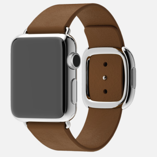 Watch (38 mm) Paslanmaz Çelik Kasa ve Modern Tokalı Kahverengi Kayış - 1