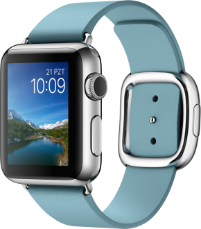 Watch (38 mm) Paslanmaz Çelik Kasa ve Modern Tokalı Kutup Mavisi Kayış