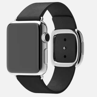 Watch (38 mm) Paslanmaz Çelik Kasa ve Modern Tokalı Siyah Kayış - 1