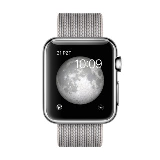 Watch (38 mm) Paslanmaz Çelik Kasa ve Naylon Örme İnci Grisi Kordon - 1