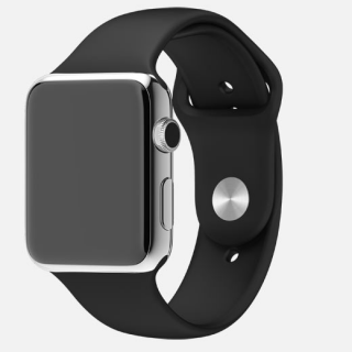 Watch (38 mm) Paslanmaz Çelik Kasa ve Siyah Spor Kordon - 2