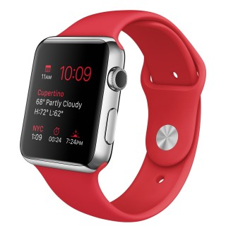 Watch (42 mm) Paslanmaz Çelik Kasa ve (PRODUCT) RED Spor Kordon