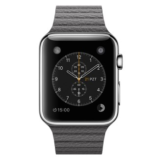Watch (42 mm) Paslanmaz Çelik Kasa ve Fırtına Grisi Deri Loop - 1