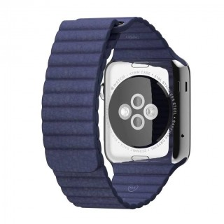 Watch (42 mm) Paslanmaz Çelik Kasa ve Parlak Mavi Deri Loop - 1