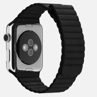 Watch (42 mm) Paslanmaz Çelik Kasa ve Siyah Deri Loop - 2