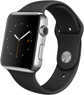 Watch (42 mm) Paslanmaz Çelik Kasa ve Siyah Spor Kordon