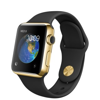 Apple Watch Edition (38 mm) 18 Ayar Sarı Altın Kasa ve Siyah Spor Kordon