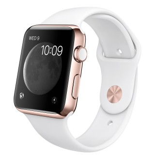 Apple Watch Edition (42 mm) 18 Ayar Roze Altın Kasa ve Beyaz Spor Kordon