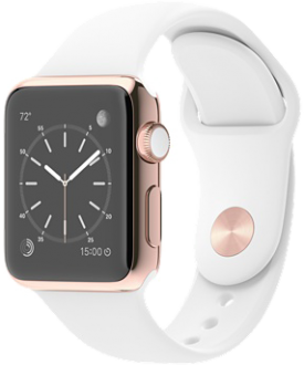 Watch Edition (38 mm) 18 Ayar Roze Altın Kasa ve Beyaz Spor Kordon