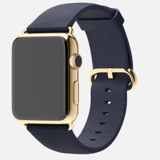 Watch Edition (42 mm) 18 Ayar Sarı Altın Kasa ve Klasik Tokalı Gece Mavisi Kayış - 1