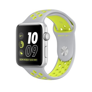Watch Nike+ Series 2 (38 mm) Gümüş Rengi Alüminyum Kasa ve Mat Gümüş/Volt Nike Spor Kordon - 1