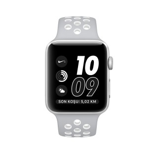 Watch Nike+ Series 2 (42 mm) Gümüş Rengi Alüminyum Kasa ve Mat Gümüş/Beyaz Nike Spor Kordon - 1