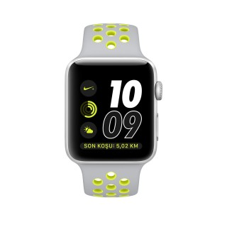 Watch Nike+ Series 2 (42 mm) Gümüş Rengi Alüminyum Kasa ve Mat Gümüş/Volt Nike Spor Kordon - 1