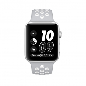 Watch Nike+ Series 2 (42 mm) Gümüş Rengi Alüminyum Kasa ve Saf Platin/Beyaz Nike Spor Kordon - 1