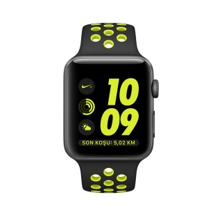 Watch Nike+ Series 2 (42 mm) Uzay Grisi Alüminyum Kasa ve Siyah/Volt Nike Spor Kordon - 1