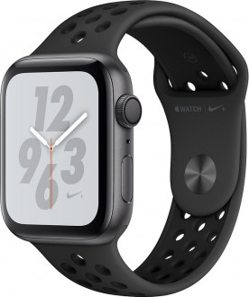 Watch Nike+ Series 4 (44 mm) Uzay Grisi Alüminyum Kasa ve Antrasit/Siyah Nike Spor Kordon
