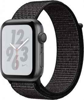 Watch Nike+ Series 4 (44 mm) Uzay Grisi Alüminyum Kasa ve Siyah Nike Spor Loop