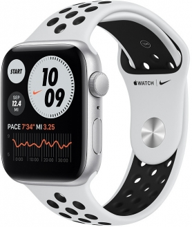 Apple Watch Nike SE (44mm) Gümüş Rengi Alüminyum Kasa ve Nike Spor Kordon