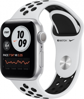 Apple Watch Nike Series 6 (40mm) Gümüş Rengi Alüminyum Kasa ve Nike Spor Kordon
