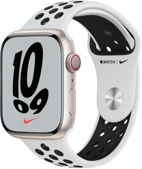 Apple Watch Nike Series 7 Cellular 45mm Yıldız Işığı Alüminyum Kasa ve Nike Spor Kordon