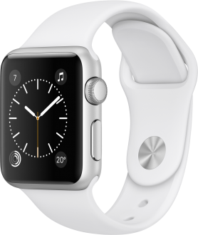 Watch Series 1 (38 mm) Gümüş Rengi Alüminyum Kasa ve Beyaz Spor Kordon