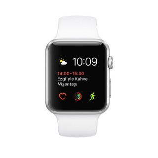 Watch Series 1 (38 mm) Gümüş Rengi Alüminyum Kasa ve Beyaz Spor Kordon - 2