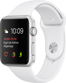 Watch Series 1 (42 mm) Gümüş Rengi Alüminyum Kasa ve Beyaz Spor Kordon