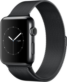 Apple Watch Series 2 (42 mm) Uzay Siyahı Paslanmaz Çelik Kasa ve Uzay Siyahı Milano Loop