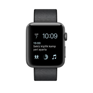 Watch Series 2 (38 mm) Uzay Grisi Alüminyum Kasa ve Naylon Örme Siyah Kordon - 2