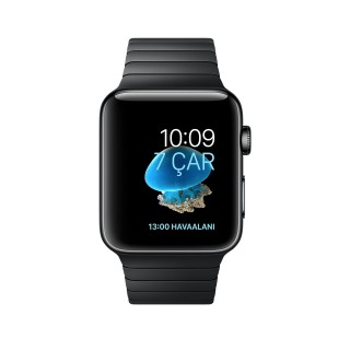 Watch Series 2 (38 mm) Uzay Siyahı Paslanmaz Çelik Kasa ve Baklalı Model Uzay Siyahı Bilezik - 1