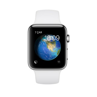 Watch Series 2 (42 mm) Paslanmaz Çelik Kasa ve Beyaz Spor Kordon - 1