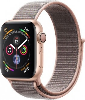 Apple Watch Series 4 (40 mm) Altın Rengi Alüminyum Kasa ve Kum Pembesi Spor Loop