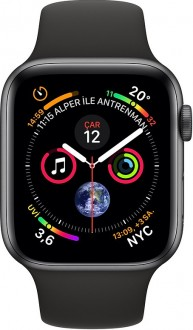 Watch Series 4 (44 mm) Uzay Grisi Alüminyum Kasa ve Siyah Spor Kordon - 1