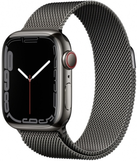 Apple Watch Series 7 Cellular 41mm Paslanmaz Çelik Kasa ve Milano Loop