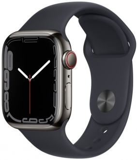 Apple Watch Series 7 Cellular 41mm Paslanmaz Çelik Kasa ve Spor Kordon