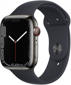 Apple Watch Series 7 Cellular 45mm Paslanmaz Çelik Kasa ve Spor Kordon