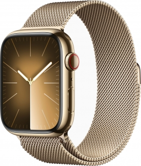 Apple Watch Series 9 Cellular 45mm Paslanmaz Çelik Kasa ve Milano Loop