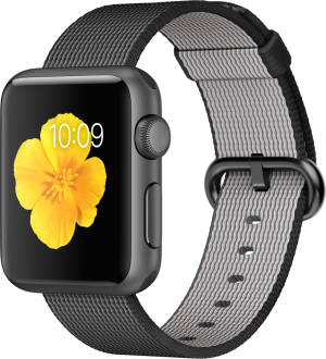 Apple Watch Sport (38 mm) Uzay Grisi Alüminyum Kasa ve Naylon Örme Siyah Kordon