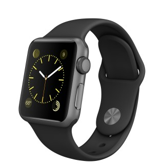 Apple Watch Sport (38 mm) Uzay Grisi Alüminyum Kasa ve Siyah Spor Kordon