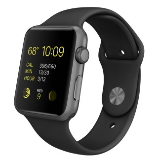 Apple Watch Sport (42 mm) Uzay Grisi Alüminyum Kasa ve Siyah Spor Kordon