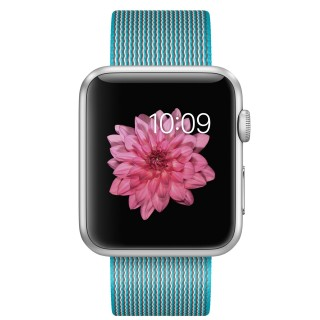 Watch Sport (42 mm) Gümüş Rengi Alüminyum Kasa ve Naylon Örme Tropik Mavi Kordon - 1