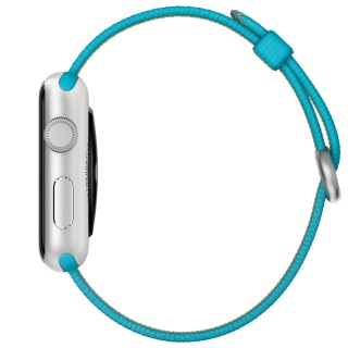 Watch Sport (42 mm) Gümüş Rengi Alüminyum Kasa ve Naylon Örme Tropik Mavi Kordon - 2