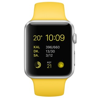 Watch Sport (42 mm) Gümüş Rengi Alüminyum Kasa ve Sarı Spor Kordon - 1